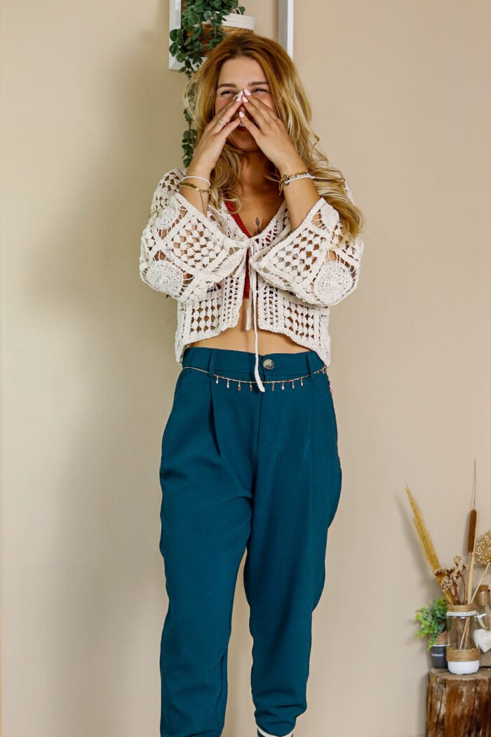 Chaqueta Punto Beige - Imagen 2