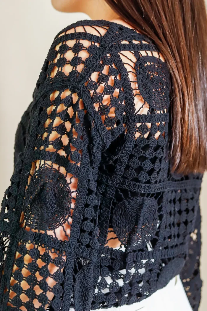 Chaqueta Ganchillo Negra - Imagen 5