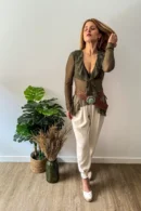 Camiseta Volantes Verde