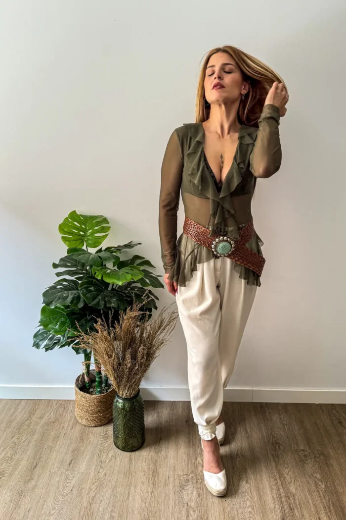 Camiseta Volantes Verde - Imagen 2