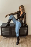 Camiseta Volantes Negra