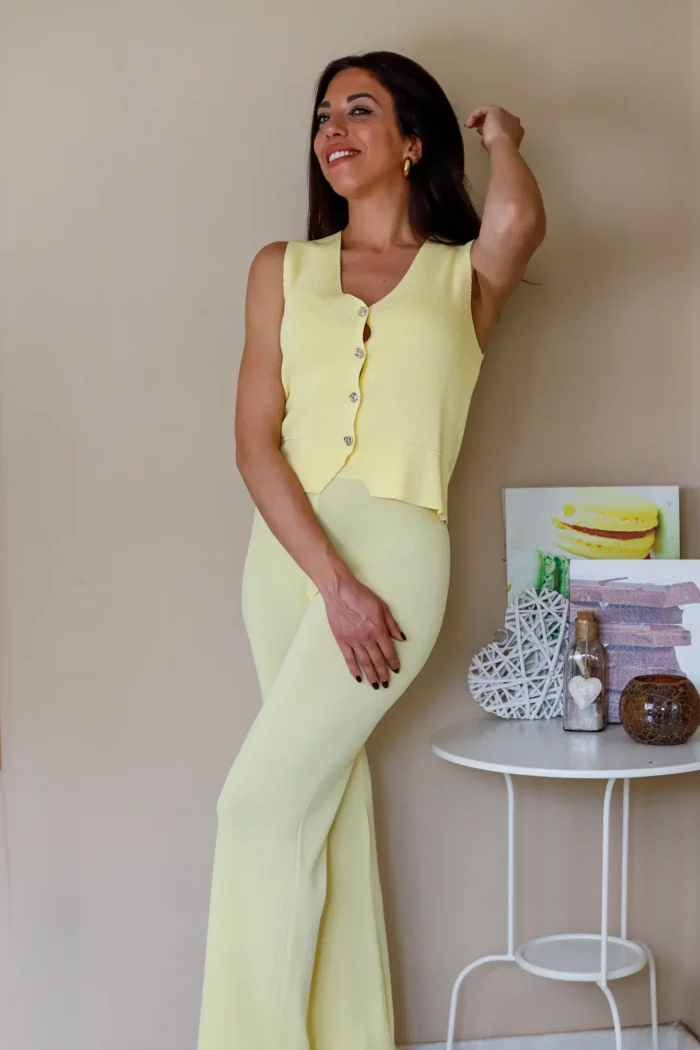 Conjunto chaleco punto amarillo - Imagen 3