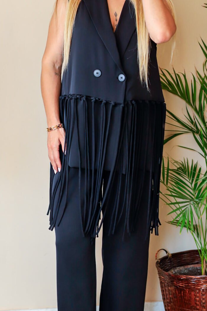 Conjunto chaleco y pantalón flecos - Imagen 3