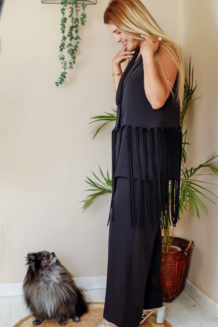 Conjunto chaleco y pantalón flecos - Imagen 2