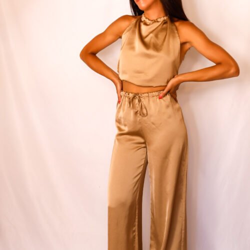 Conjunto Raso Dorado