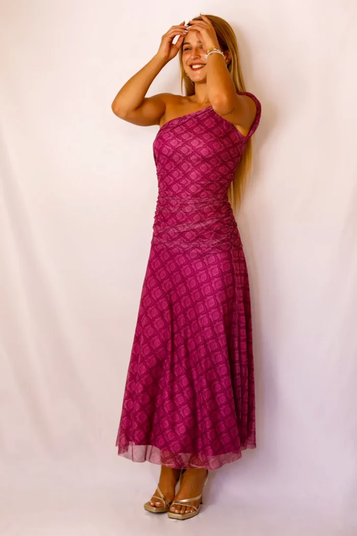 Vestido Midi Asimétrico Buganvilla - Imagen 2