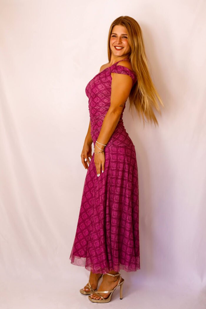 Vestido Midi Asimétrico Buganvilla - Imagen 3