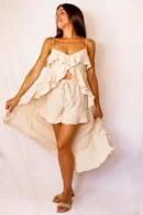 Conjunto Capas Volantes Beige