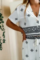 Conjunto Con Bordados Blanco